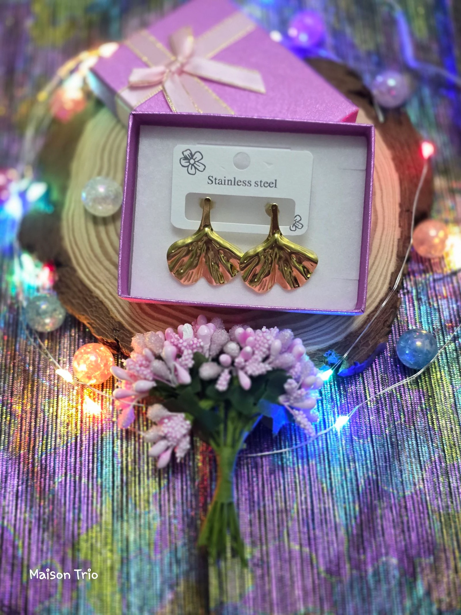 Stainless steel earrings🌸